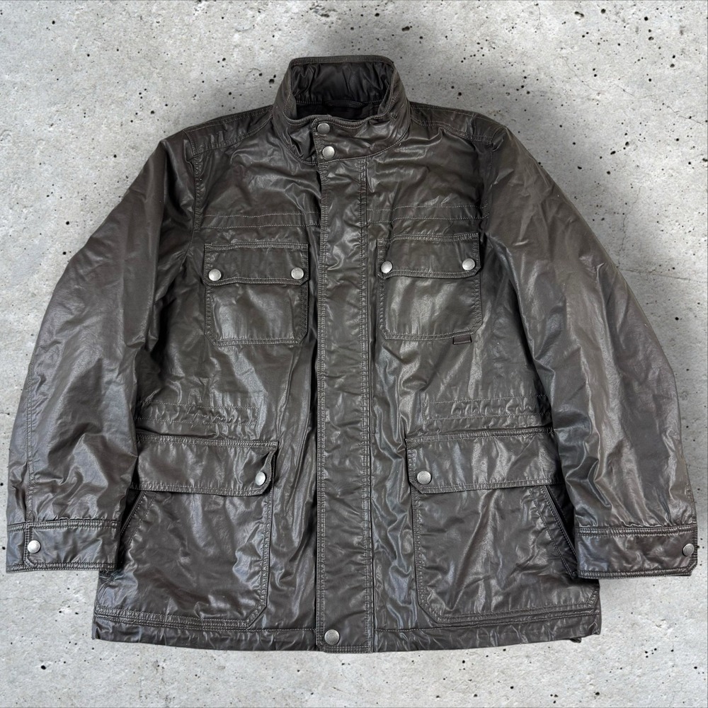 Coach Wyatt Field Jacket‎ Men's XL Brown Lined Car Coat Luxury